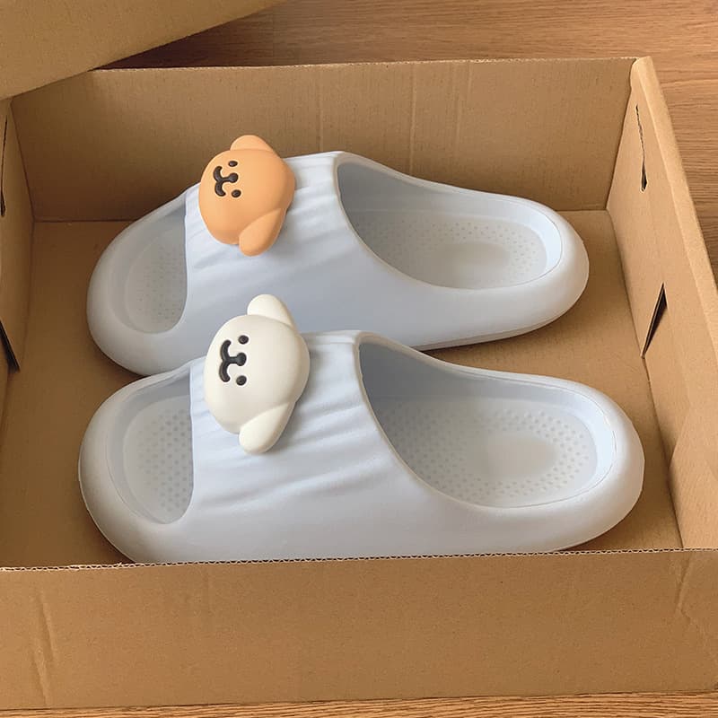Spot quick-release line puppy internet celebrity slippers for women summer outer wear for men and women couples home eva anti-slip indoor slippers