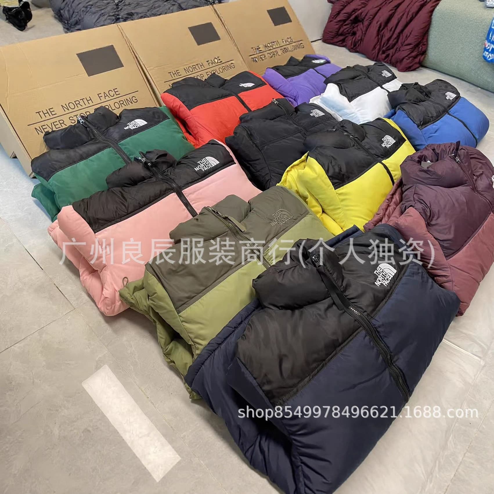 New Winter The North Face 1996 Embroidered Puffer Jacket Couple Style Outdoor Casual Thick Warm Coat Trendy Puffer