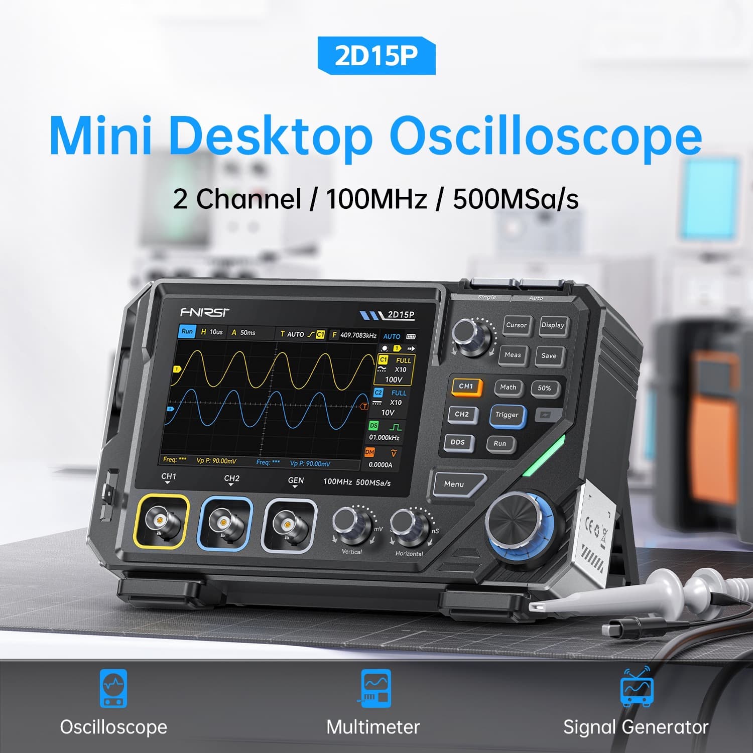 FNIRSI 2D15P Digital Oscilloscope Four-and-a-Half Multimeter