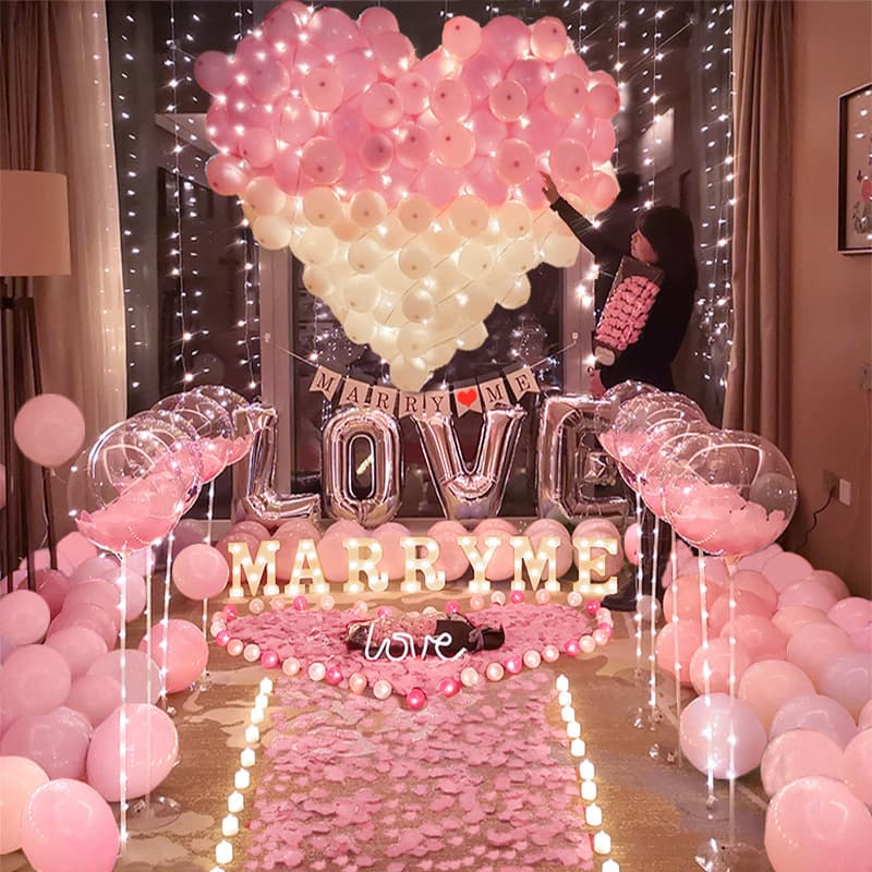 Proposal Props Romantic Surprise Scene Decoration Supplies Indoor Room Outdoor Decorative Light Set