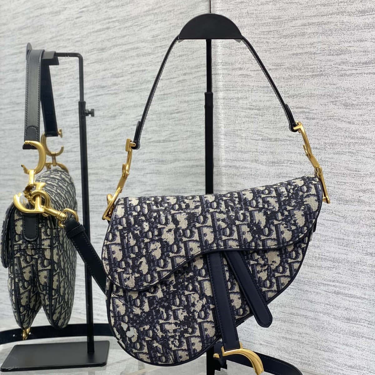 Guangzhou Cross-border Exclusive D-House New Monogram Saddle Bag Underarm Bag Shoulder Crossbody Handbag Embroidered Bag