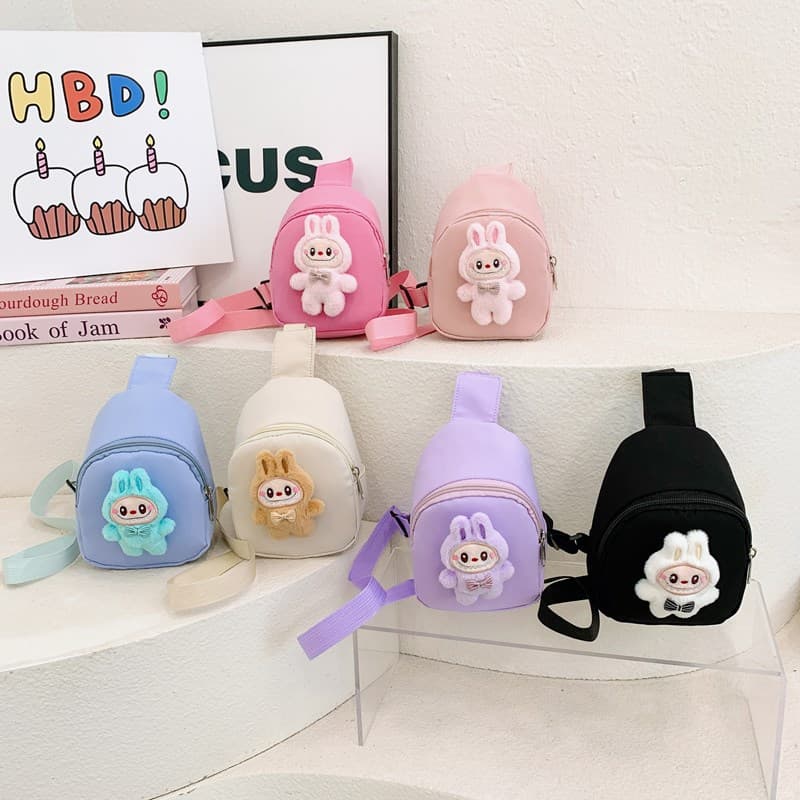 New fashionable children's cute cartoon chest bag niche design girl travel mini western style casual snack bag