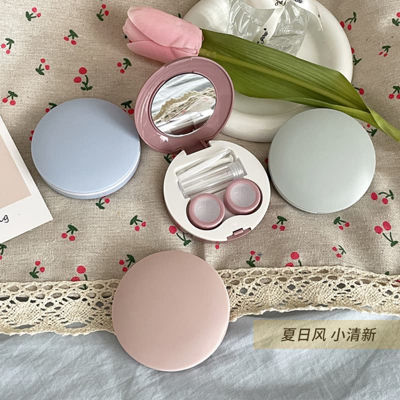 Casual Ins Style Contact Lens Case, Portable, Compact, Leak-proof, High-end Contact Lens Box, Double Companion Storage Box