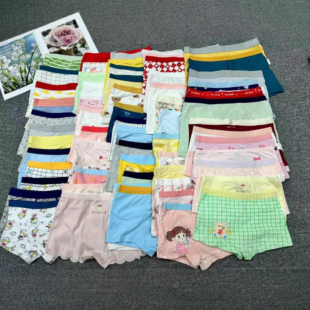 Cross-Border Foreign Trade Boys' Underwear Printed Cartoon Little Girl Pure Cotton Boxer Briefs Children's Underwear Manufacturer Spot Wholesale