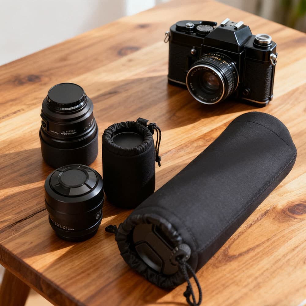 Black Thickened Protective Case Camera Lens Bag Neoprene Manufacturer Wholesale Camera Lens Accessories