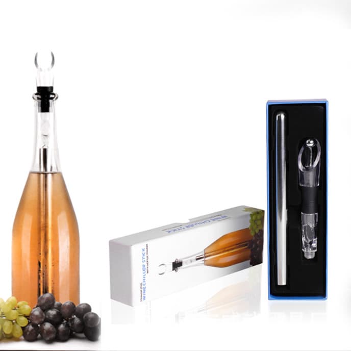 Manufacturer Wholesale Stainless Steel Red Wine Chilling Sticks, Quick Cooling Beer Sticks, 3-in-1 Wine Pourer