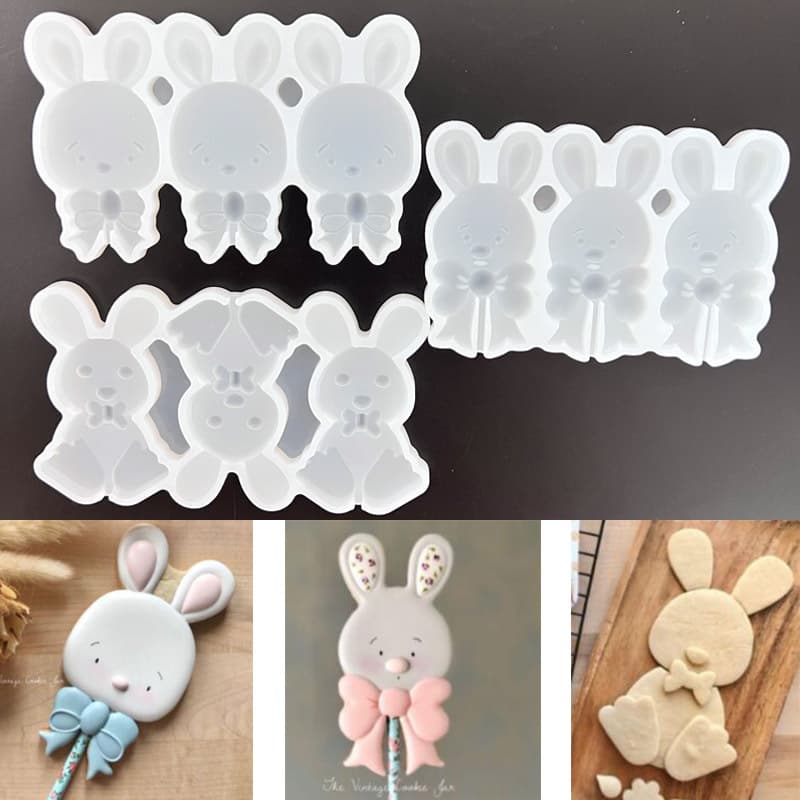 Easter Butterfly Rabbit Egg Drip Silicone Mold Diy Chocolate Cheese Stick Candy Mold Easter Decorations Kitchen Baking Tools