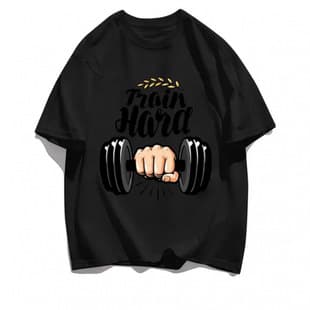 [Cross-border EU Size] Hand Dumbbell Gym Fitness Women's Summer Casual High-Quality Breathable Casual T-Shirt