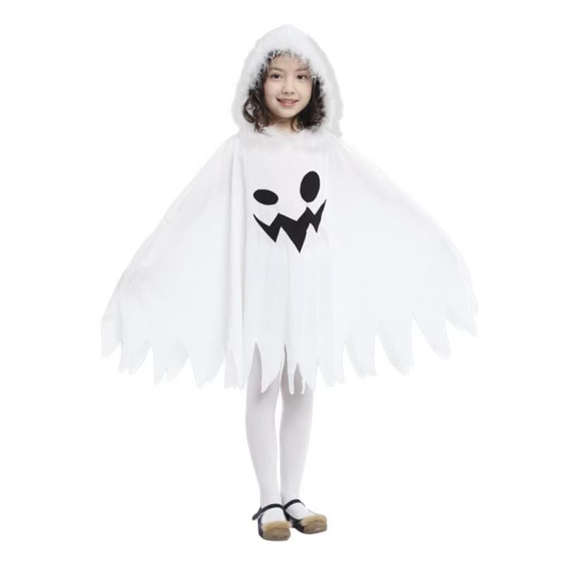 Cross-border Halloween Kids Glow-in-the-Dark Elf Hooded Cape Light-Up Masquerade Cosplay Costume