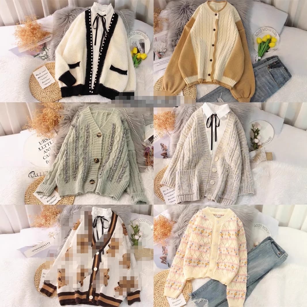 Cross-border sweater wholesale retro style women's sweater women's thirteen lines clothing