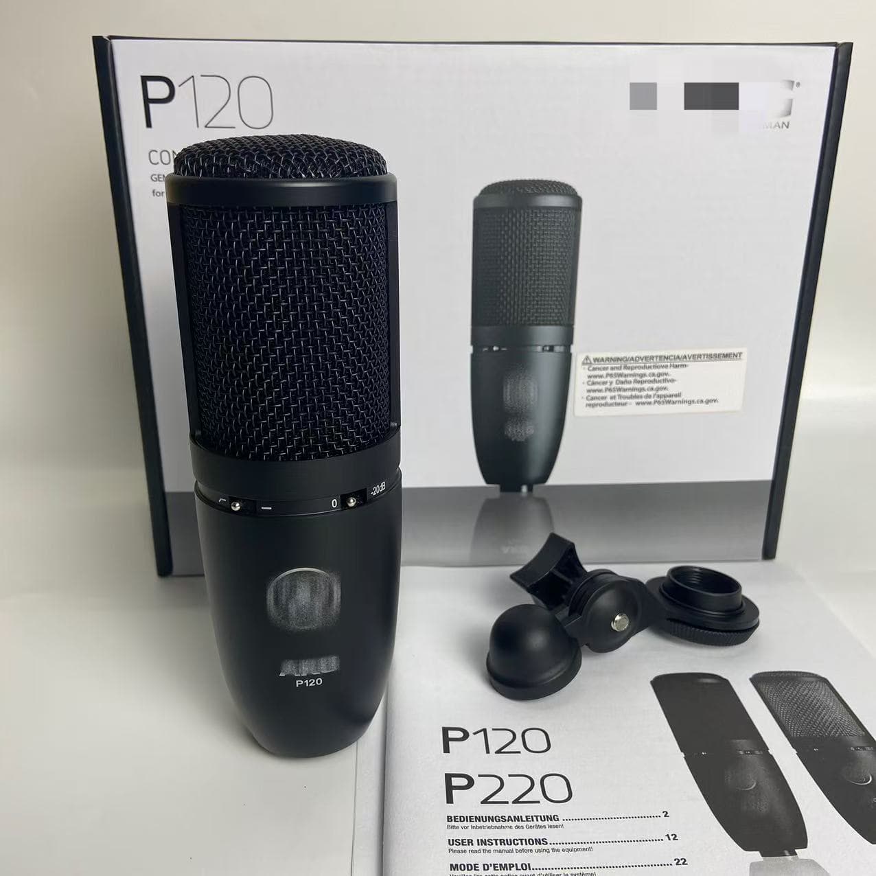 P120 Professional Recording Condenser Microphone Mobile Live Streaming Microphone Anchor Sound Card Set