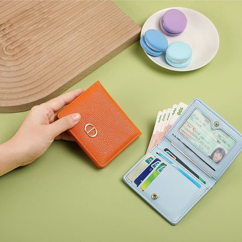 Factory Direct Wholesale Women's Card Holder, Niche Design, Ultra-Thin Compact Short Wallet, Minimalist Ins Style, TikTok Bestseller