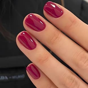 Lefan Simple Rose Red Solid Color Wearable Nails Short Square Nails Foreign Trade Hot Sale Nail Art Fake Nails Finished Nail Tips Wholesale