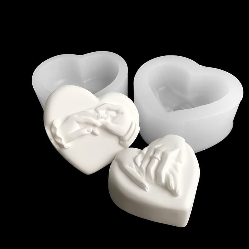 Love Hand-in-Hand Ring Silicone Mold Decorative Mold Aromatherapy Plaster Mold Decorative Mold