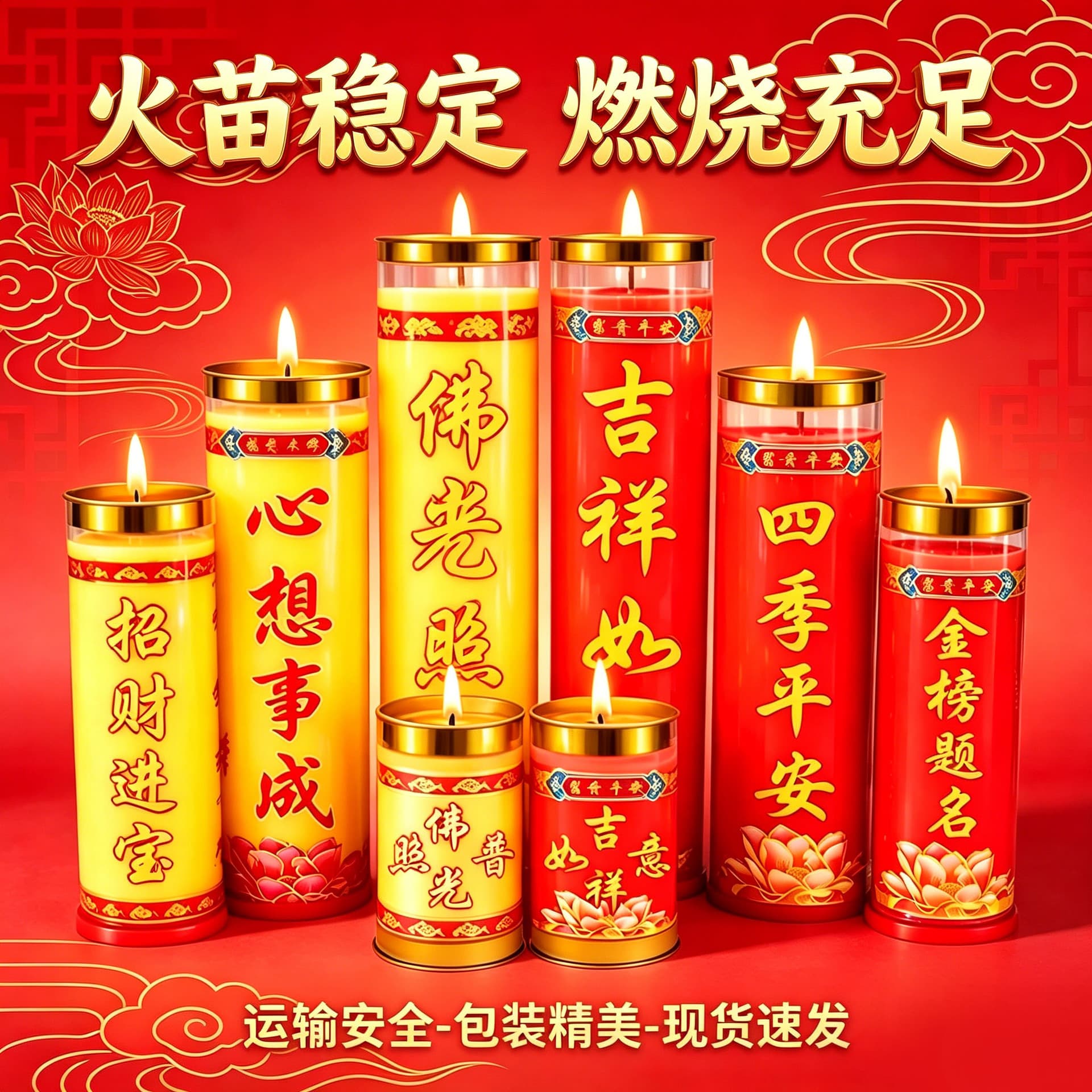 Home Use Douzhu Plant Ghee Lamp Auspicious Buddha Light Smoke-Free Candle Lamp Long-Burning Light for Buddha Altar