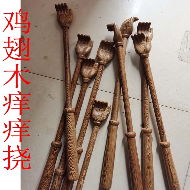 Chicken wing wood tickle scratching brush, small hand scratching brush, wooden tickling massager for careful tickling