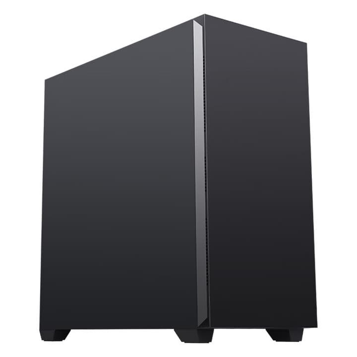 SAMA Black Hole PRO Black Mid-Tower Active Sound-Absorbing and Noise-Cancelling Desktop PC Case Standing