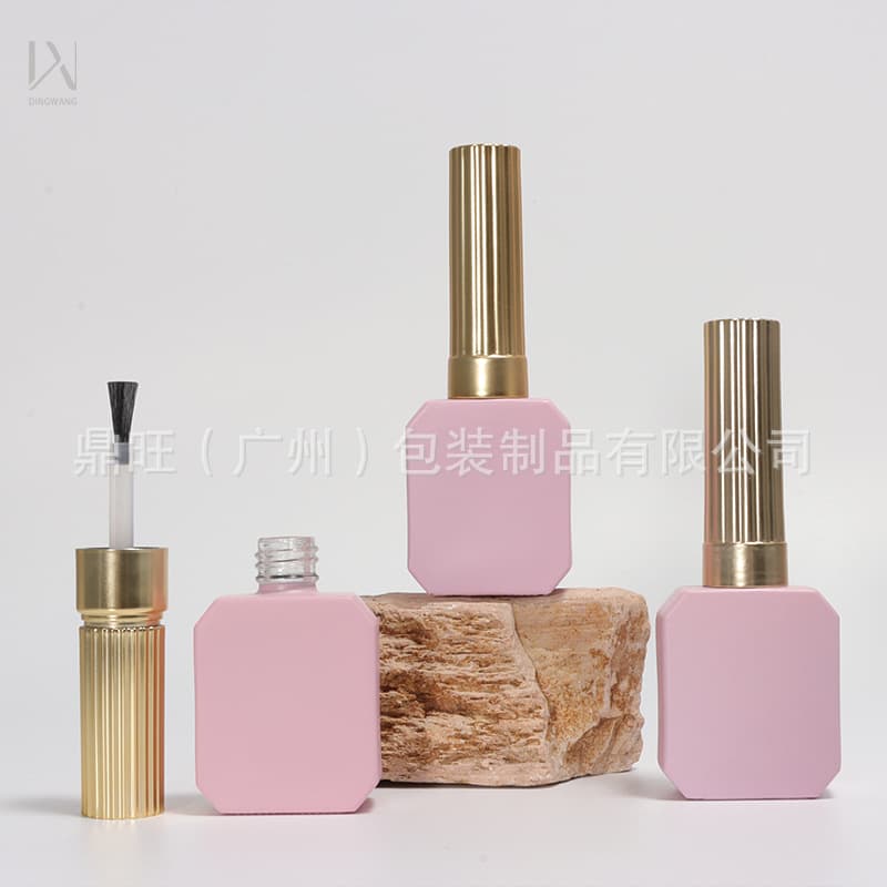 Factory Direct Supply 13ml Empty Gel Polish Bottle Functional Gel Custom Color Silk Screen Logo Empty Nail Polish Glass Bottle