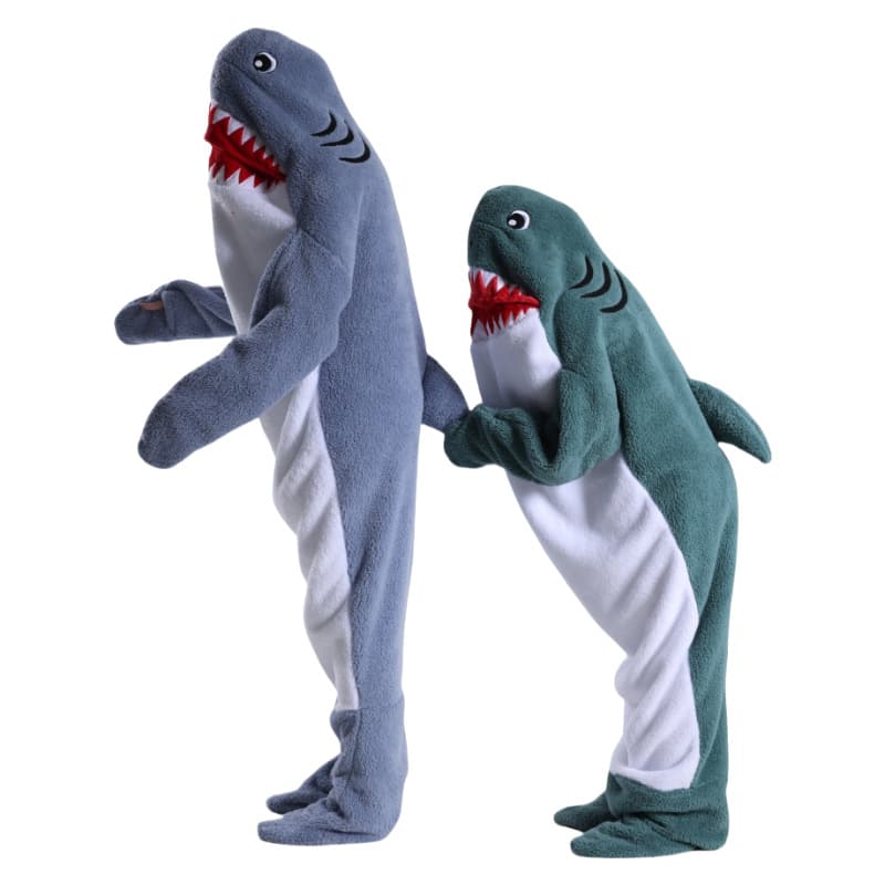 Cross-border Cartoon Sleeping Bag Shark Dolphin Whale Onesie Pajama Blanket Shark Loungewear