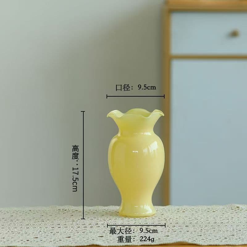 Luxury High-End Small Glass Vase for Living Room, Hotel, and Homestay Decorative Ornament