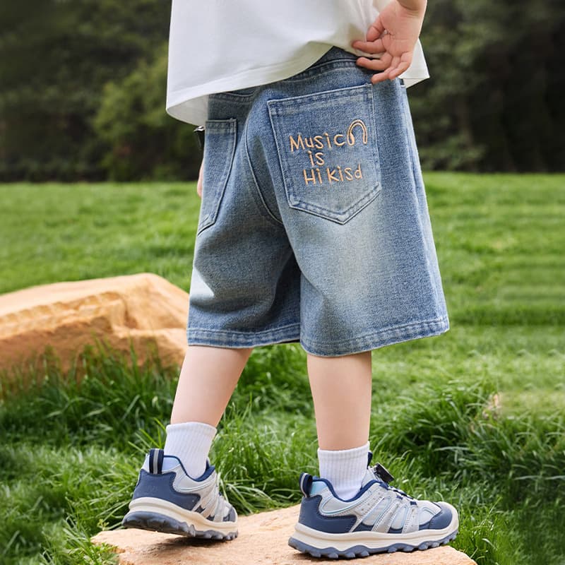Boys Denim Shorts 2026 New Style, Summer Thin Five-Point Shorts for Older Children, Loose Fit Mid-Length Shorts