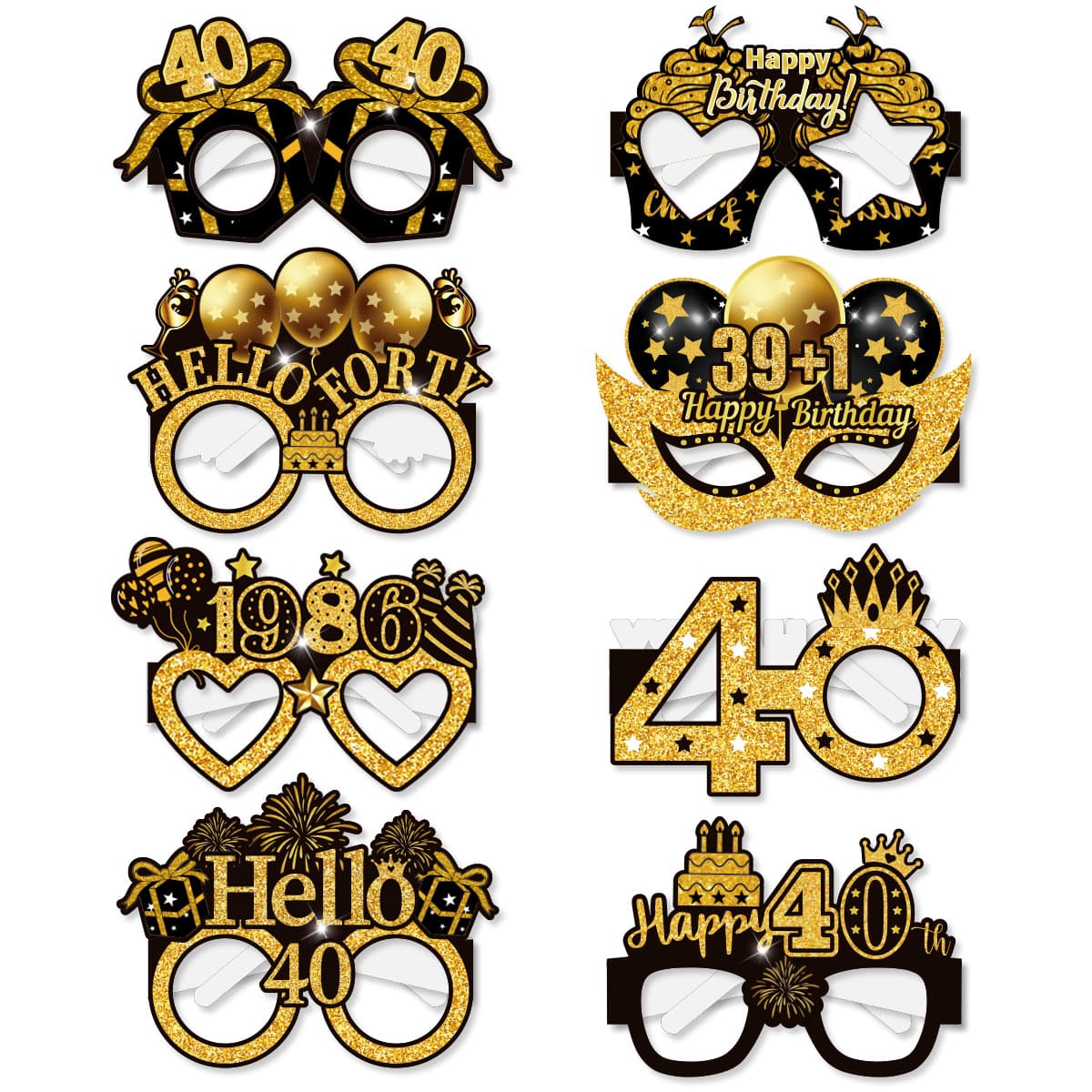 New 40 50 60 Birthday Party Decoration Glasses Birthday Party Photo Props Funny Glasses Costume