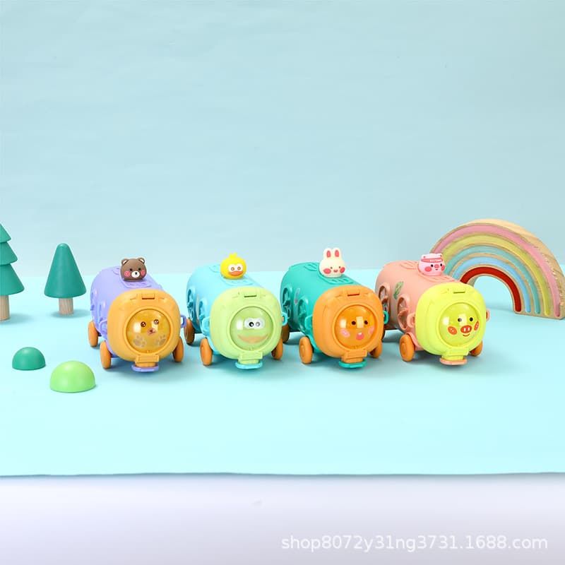 Factory Wholesale Car Train Student Plastic Children's Water Bottle Cute School Sports Cup with Strap