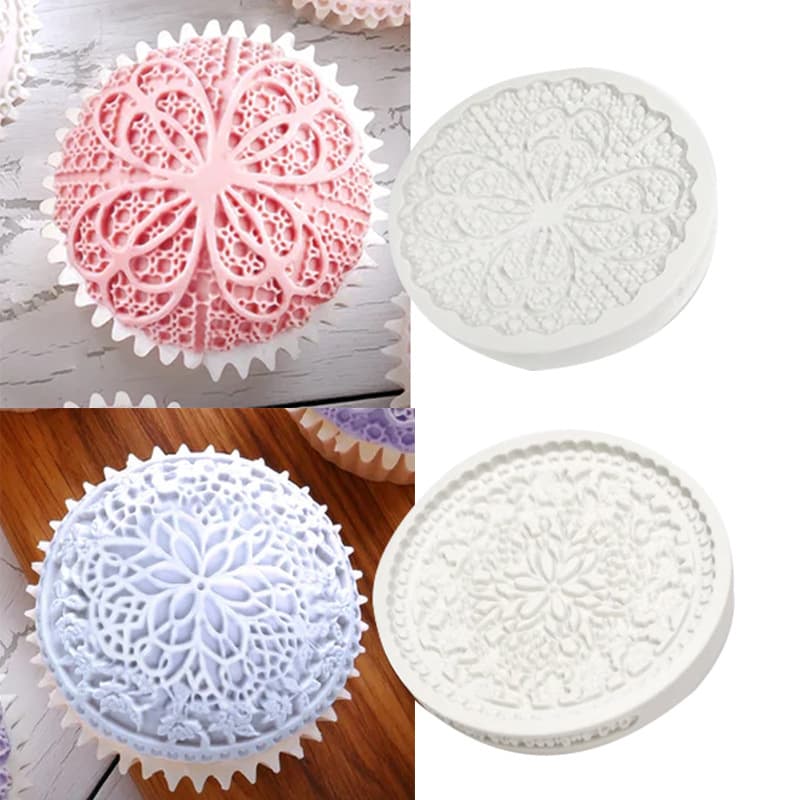 Fondant Silicone Mold Round Small Flower Chinese Knot Silicone Mold Cupcake Silicone Mold Baking Tool
