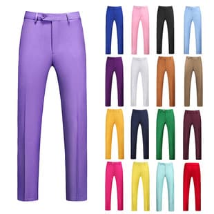 2026 Yunni Main Push Men's Wedding Big Size Dress Pants, 19 Solid Color, Cross-Border Big Size Solid Color Trousers