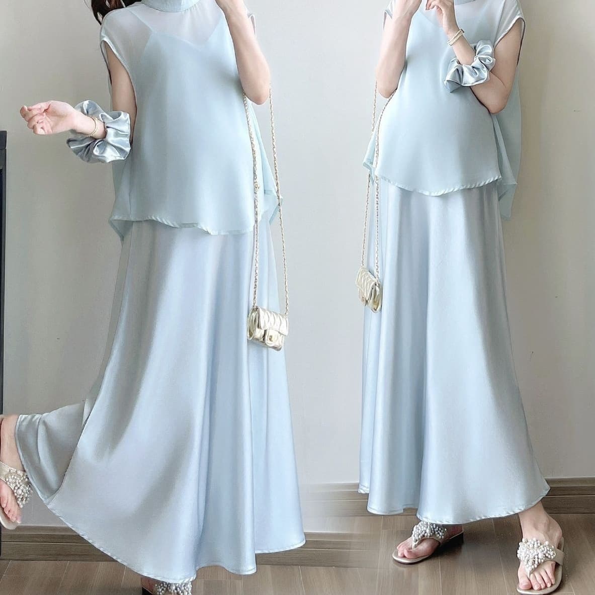 Maternity Summer Short Sleeve Camisole Dress Summer Top New Arrival Loose Fitting Dress Set
