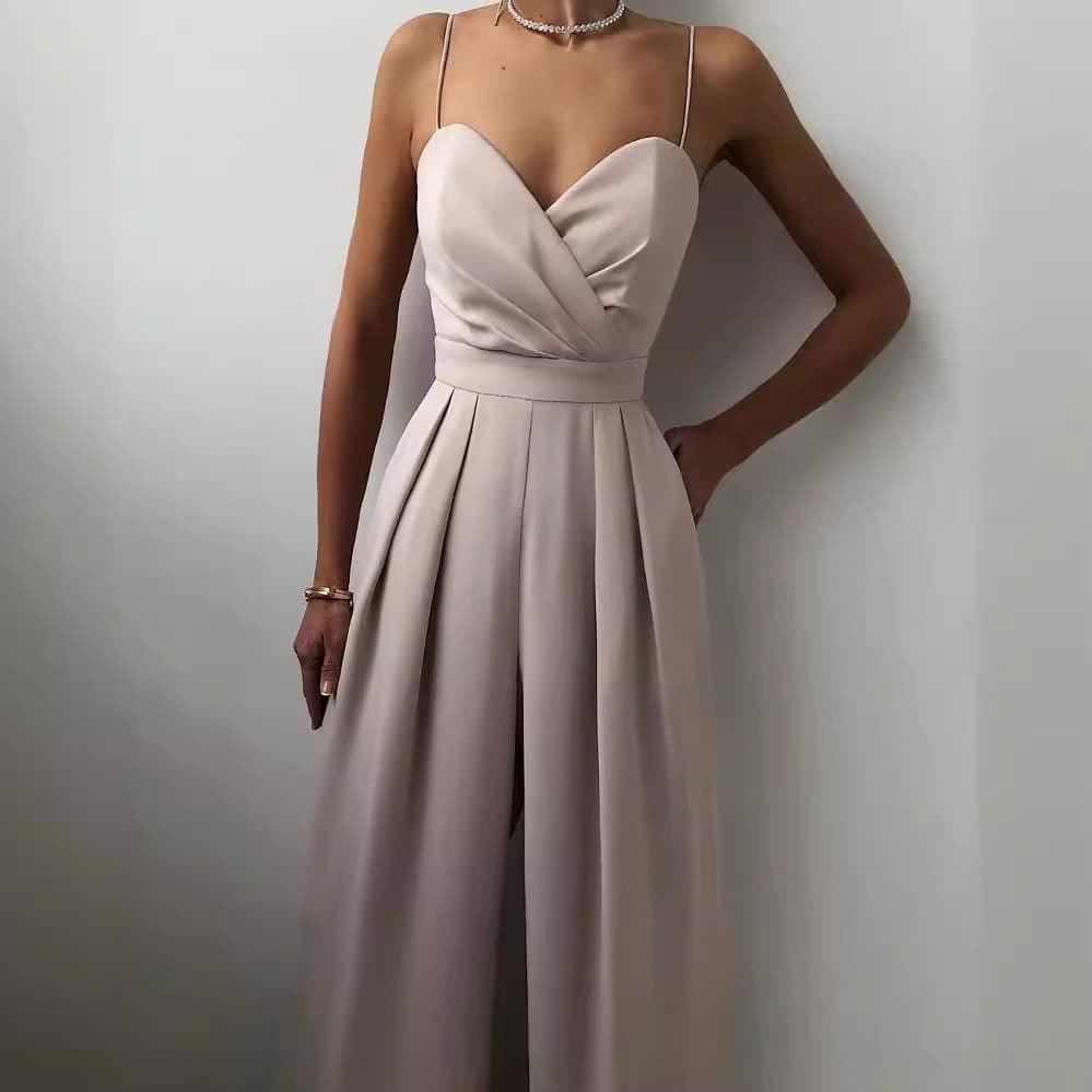 Jumpsuit suspender straight leg jumpsuit