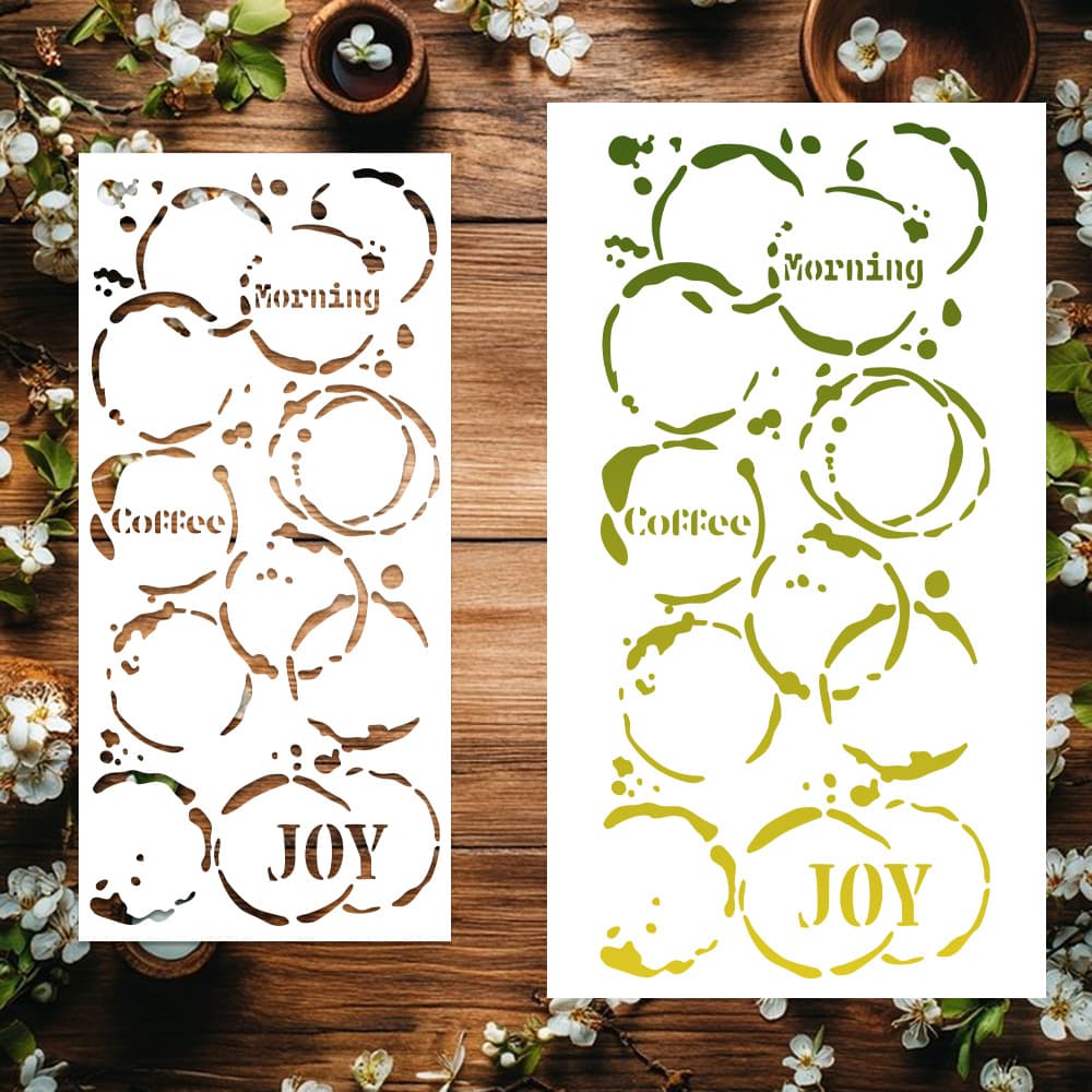 Hollow PET Stencil 20251030-34 Pattern for Journal Decoration, Spray Painting, Paper Craft, DIY Drawing, and Rubbing Board