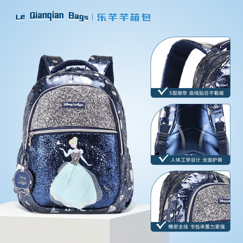 In Stock Australian Smiggle Cinderella School High Appearance Elementary Student Backpack Large Capacity Lightweight Student Backpack