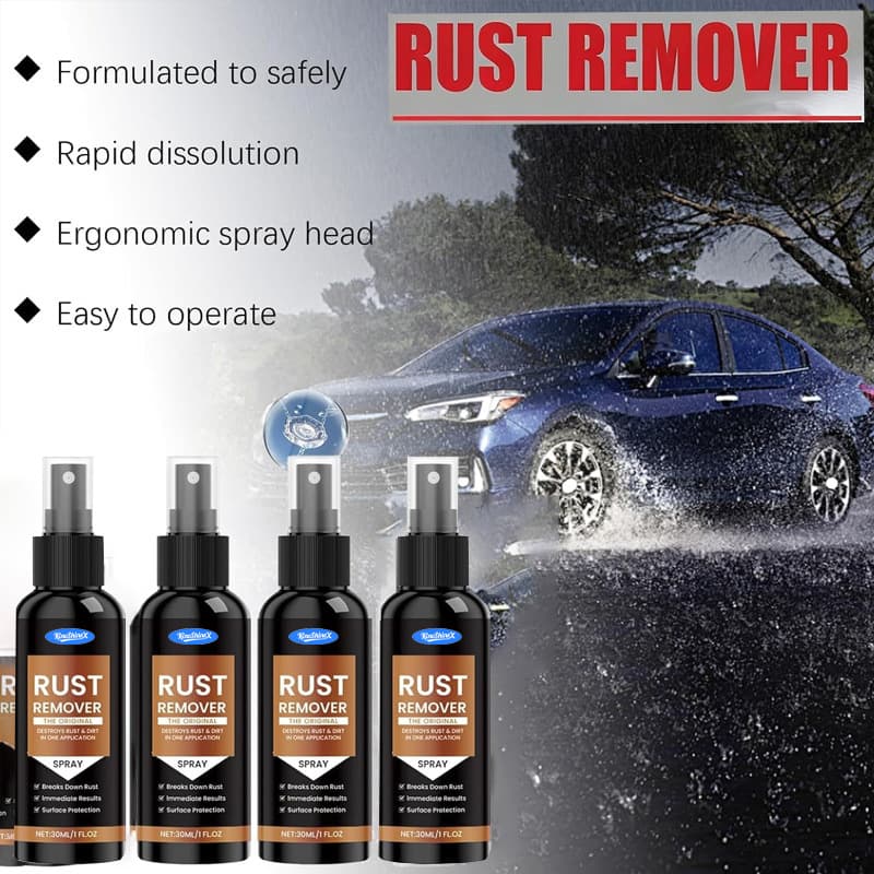 KineShineX Metal Rust Remover Spray Heavy Duty Metal Cleaner for Vehicle Tool Chain Rust