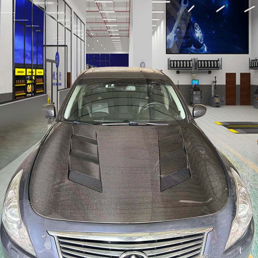 For Infiniti G37 G25 Q40 4 Door Engine Hood Body Kit Carbon Fiber Engine Hood