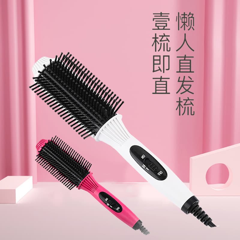 NOVA-8810 Ceramic Smoothing Straightening Comb Hair Straightener Blower Curling Iron 2-in-1 Bangs Curler