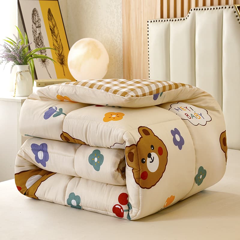 Factory wholesale thickened warm winter student comforter core, non-100% cotton pure cotton single dormitory cotton quilt, all-season quilt