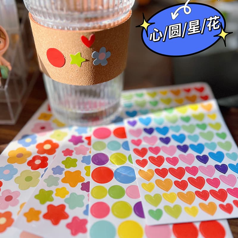 Kindergarten reward small flower reward sticker Y praise sticker primary school student points sticker hand account star love sticker