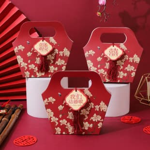 Wedding Candy Box Creative Candy Box Packaging Box Gift Box Handheld Box Rustic Paper Box Wedding