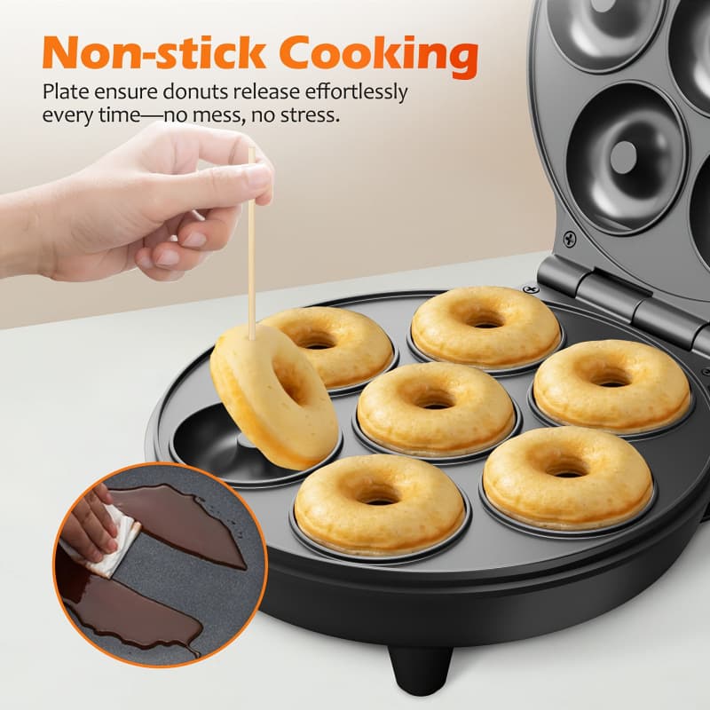 I 479 1pc Mini Donut Waffle Cake Maker 7 Slots Home Egg