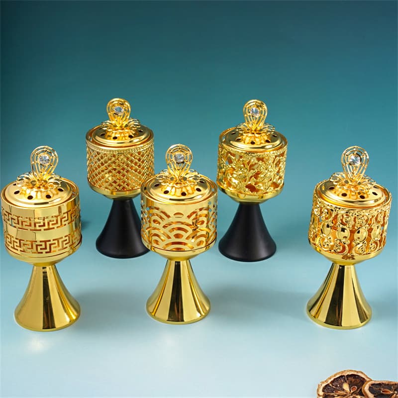 Cross-border Incense burner Middle East Saudi Arabia Dubai Aromatherapy Burner Metal Carbon Incense Burner Ornaments Wholesale