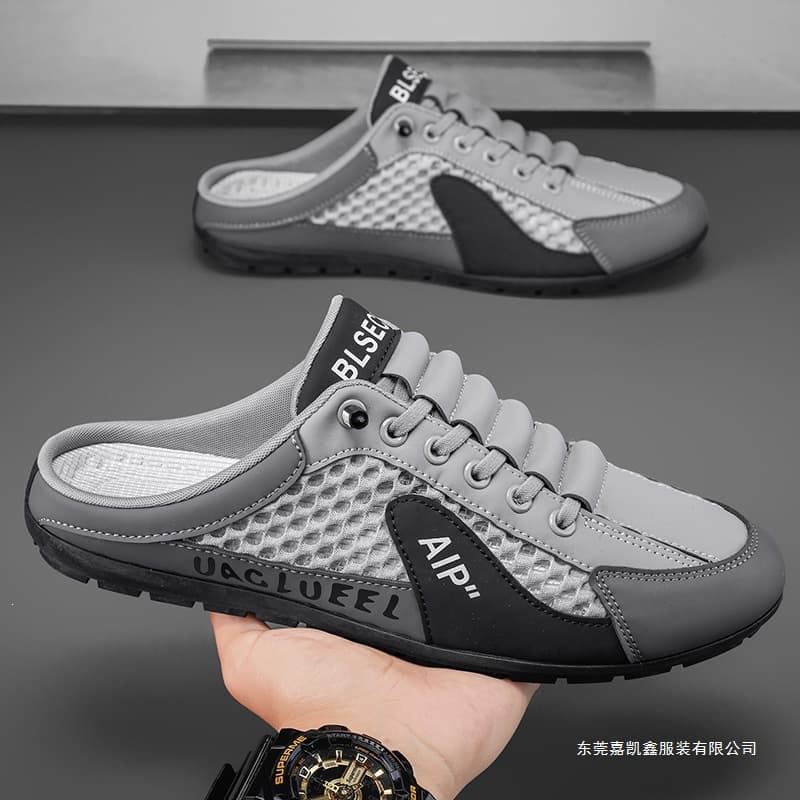 Mesh Breathable Men's Shoes Summer New Style Toe-Covered Slippers Men's Board Shoes Lightweight Men's Sports Shoes Wholesale 2026