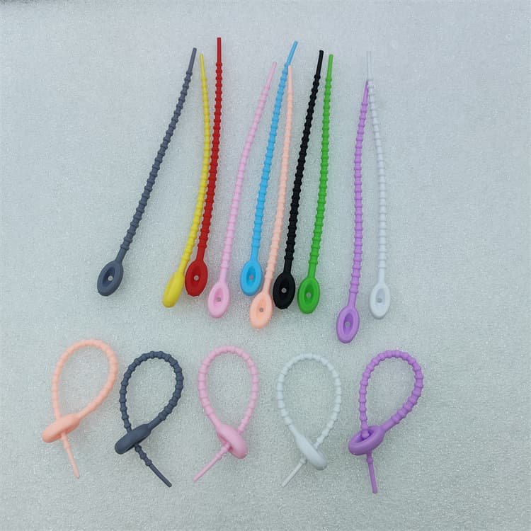 12cm Colored Silicone Cable Ties for Headphone and Data Cable Management, Self-Locking Wire Organizer Straps