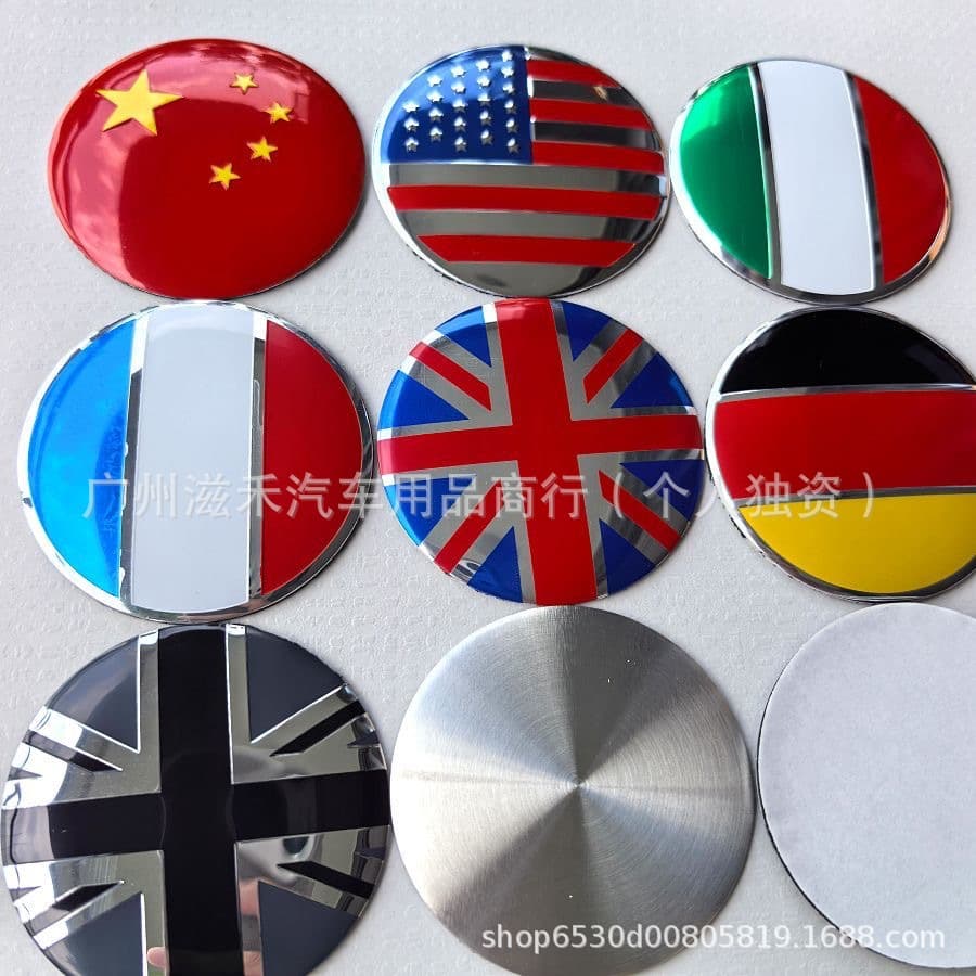 Car Personalized Union Jack Wheel Hub Center Cap Decal Sticker 56mm Flag Hubcap Sticker