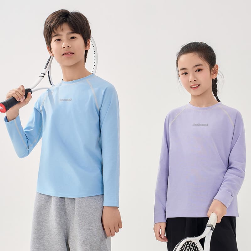 Children's Quick-Dry Long-Sleeve Top for Boys and Girls, Summer Outdoor Sports Training Shirt, Youth Long T-Shirt