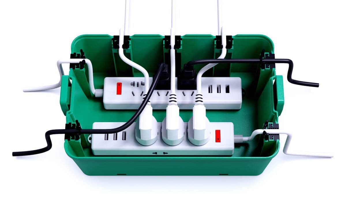 New Export Outdoor Junction Box Cross-border Power Distribution Extension Cord Large Capacity Storage Box Waterproof High/Low Temperature Resistant