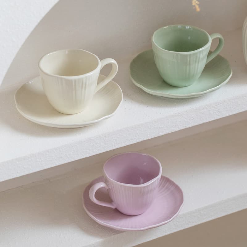 Household ceramic coffee cup couple men and women cup mug breakfast milk cup office tea cup and saucer set