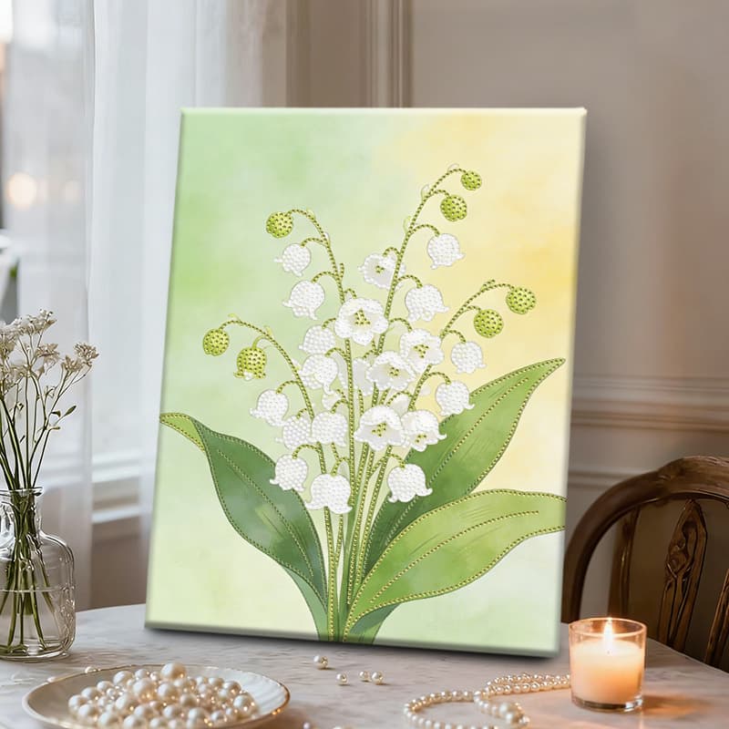 Campanula Pearl Painting DIY Lotus Handmade Pearl Material Pack Tulip Peony Living Room Decoration Painting Wholesale