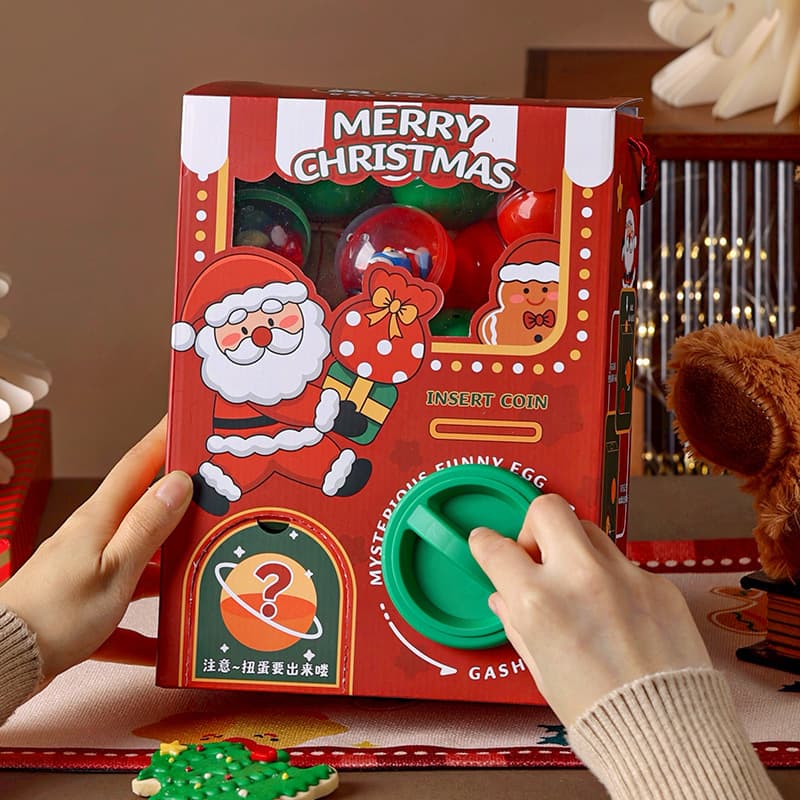 Christmas Gift Gacha Machine Small Gift Bag Gift Box Children's Gift Box Packaging Handheld Toy Blind Box Christmas Eve