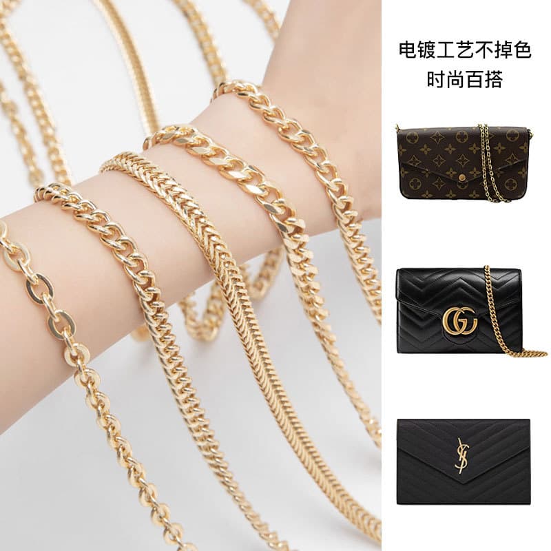 Cross-border bag chain handbag transformation versatile wear-resistant chain bag strap new diagonal chain shoulder strap metal chain